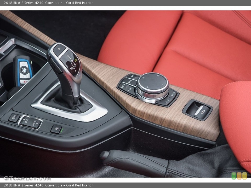 Coral Red Interior Transmission for the 2018 BMW 2 Series M240i Convertible #123706535