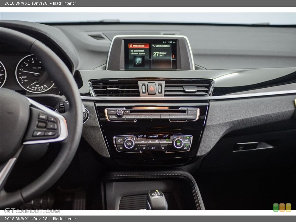 Black Interior Controls for the 2018 BMW X1 sDrive28i #123707494