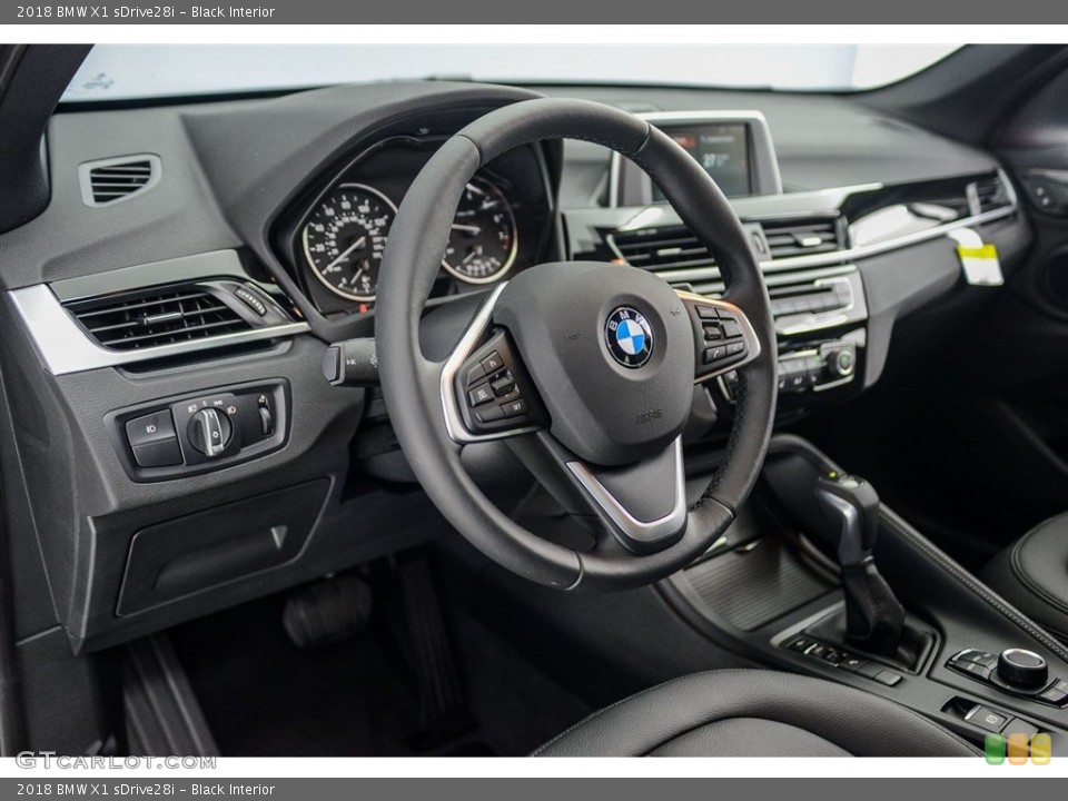 Black Interior Dashboard for the 2018 BMW X1 sDrive28i #123707519
