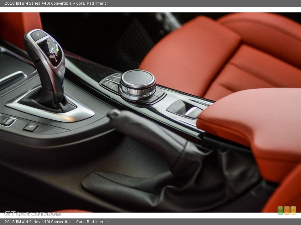 Coral Red Interior Transmission for the 2018 BMW 4 Series 440i Convertible #123708101