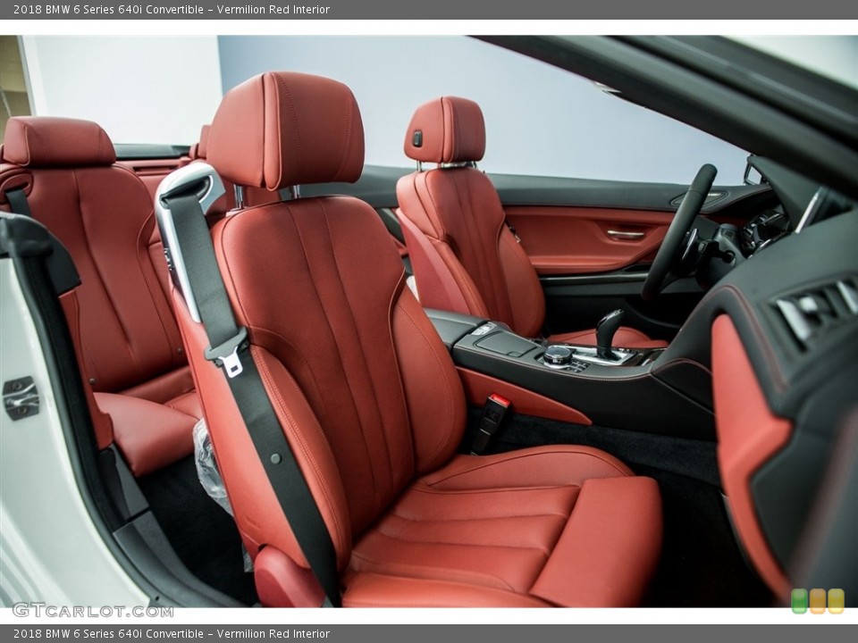 Vermilion Red Interior Photo for the 2018 BMW 6 Series 640i Convertible #123711674
