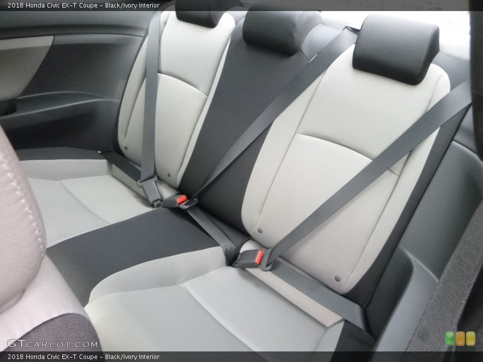 Black/Ivory Interior Rear Seat for the 2018 Honda Civic EX-T Coupe #123712343