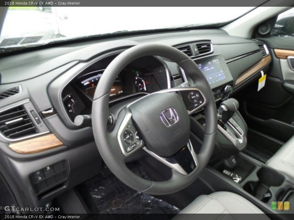 Gray Interior Dashboard for the 2018 Honda CR-V EX AWD #123728000