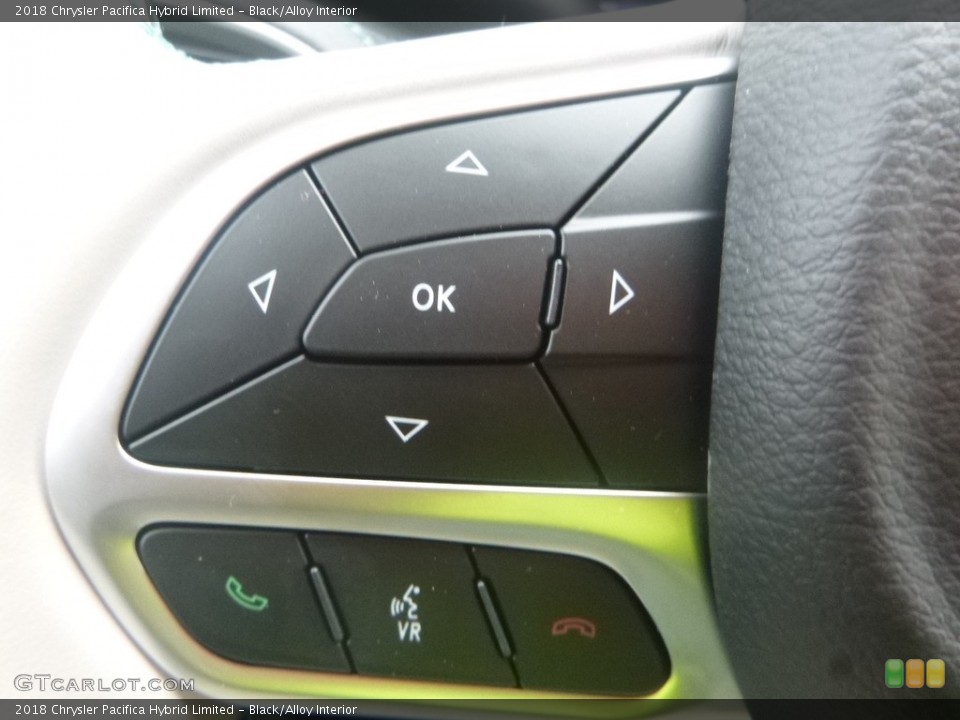 Black/Alloy Interior Controls for the 2018 Chrysler Pacifica Hybrid Limited #123731165