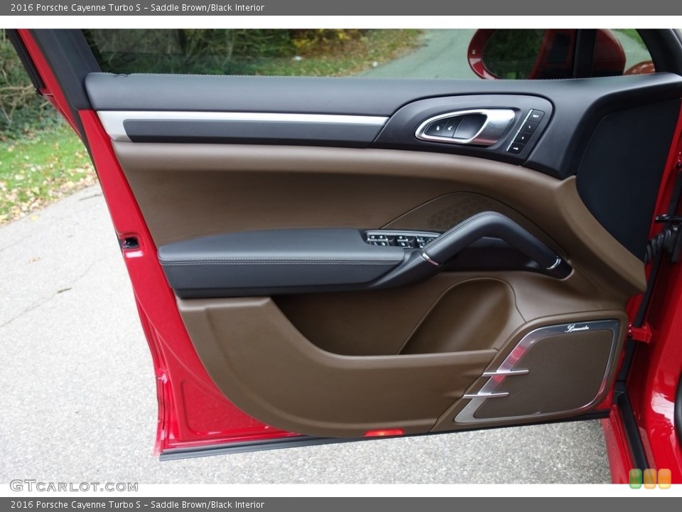 Saddle Brown/Black Interior Door Panel for the 2016 Porsche Cayenne Turbo S #123740939