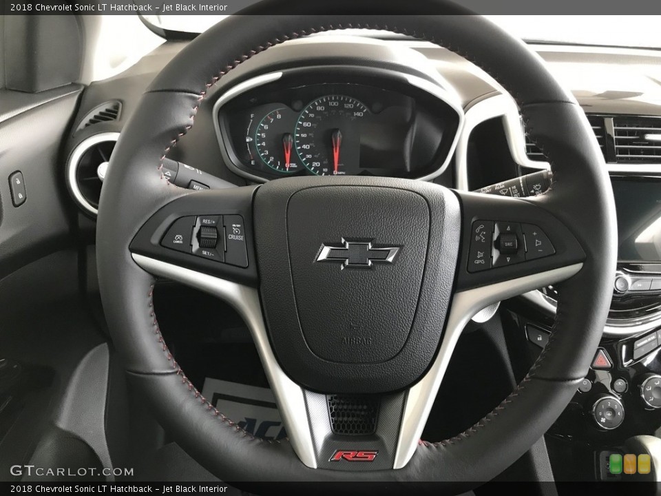 Jet Black Interior Steering Wheel for the 2018 Chevrolet Sonic LT Hatchback #123741029