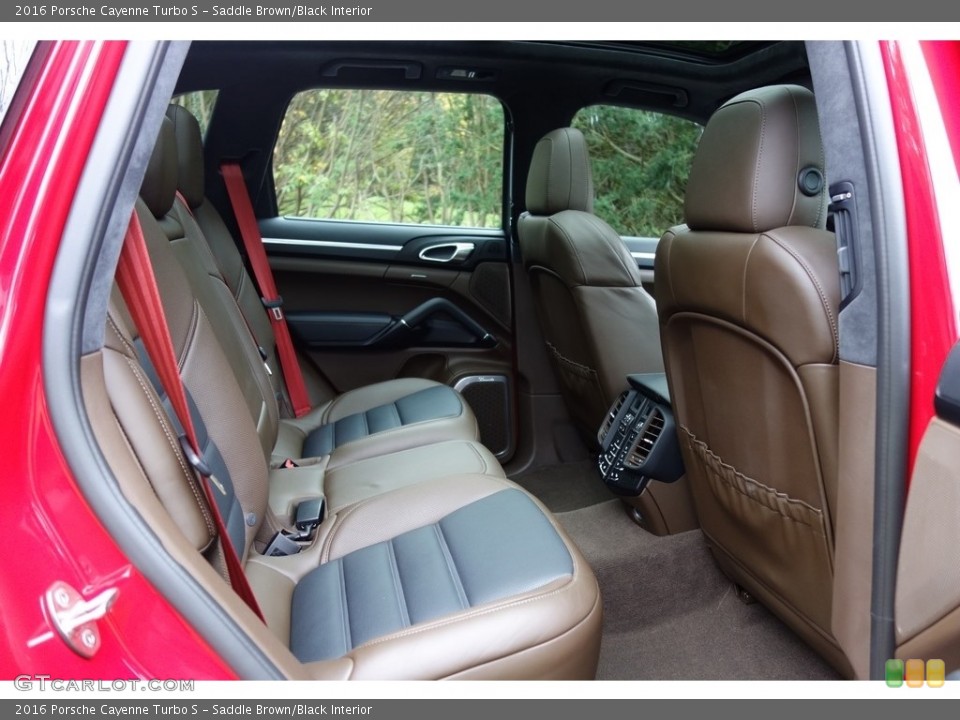 Saddle Brown/Black Interior Rear Seat for the 2016 Porsche Cayenne Turbo S #123741131