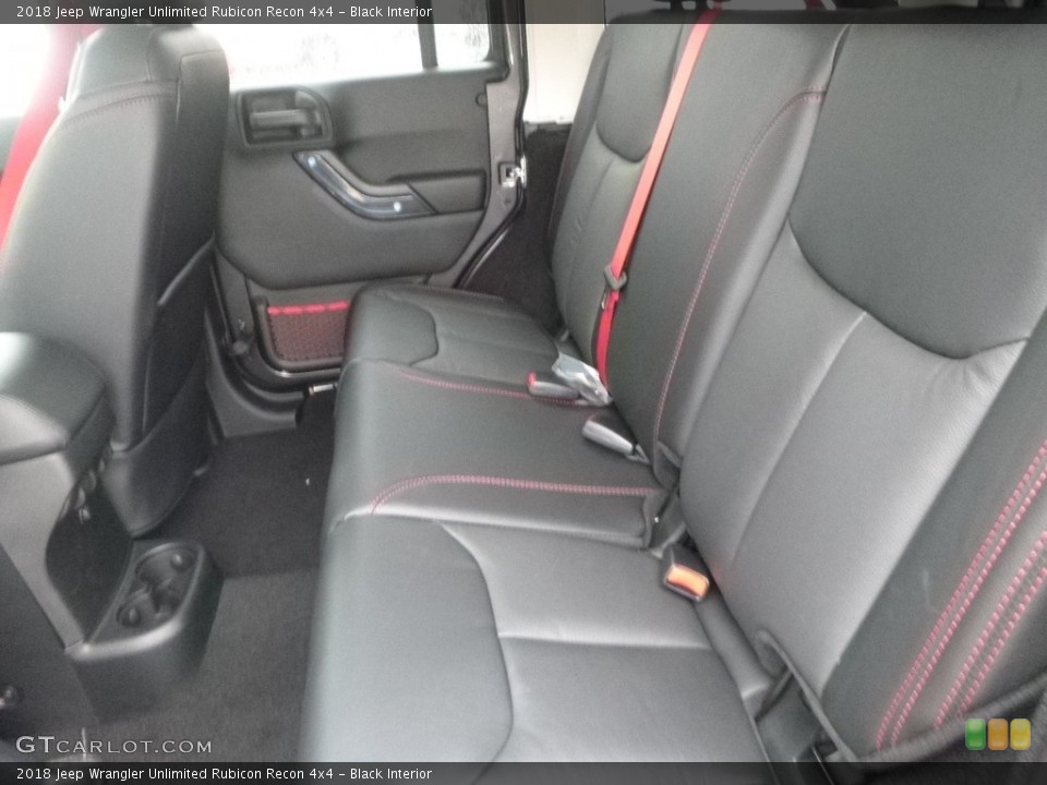 Black Interior Rear Seat for the 2018 Jeep Wrangler Unlimited Rubicon Recon 4x4 #123743648