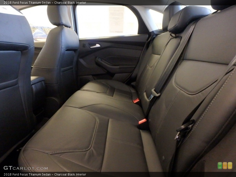 Charcoal Black Interior Rear Seat for the 2018 Ford Focus Titanium Sedan #123748349