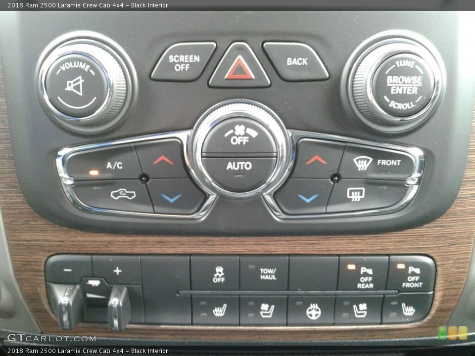 Black Interior Controls for the 2018 Ram 2500 Laramie Crew Cab 4x4 #123755606
