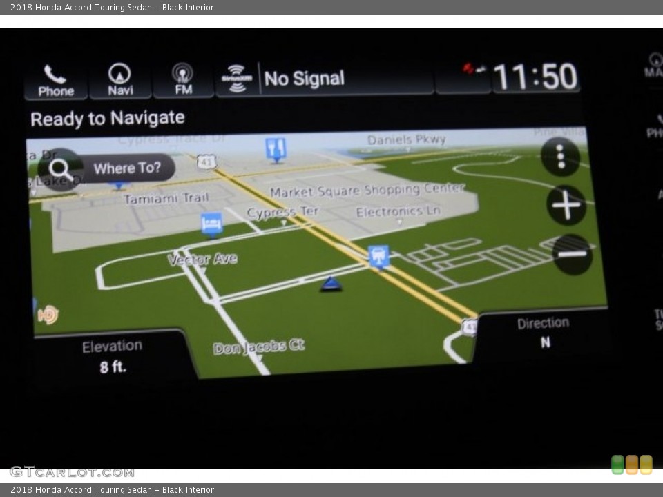 Black Interior Navigation for the 2018 Honda Accord Touring Sedan #123757295