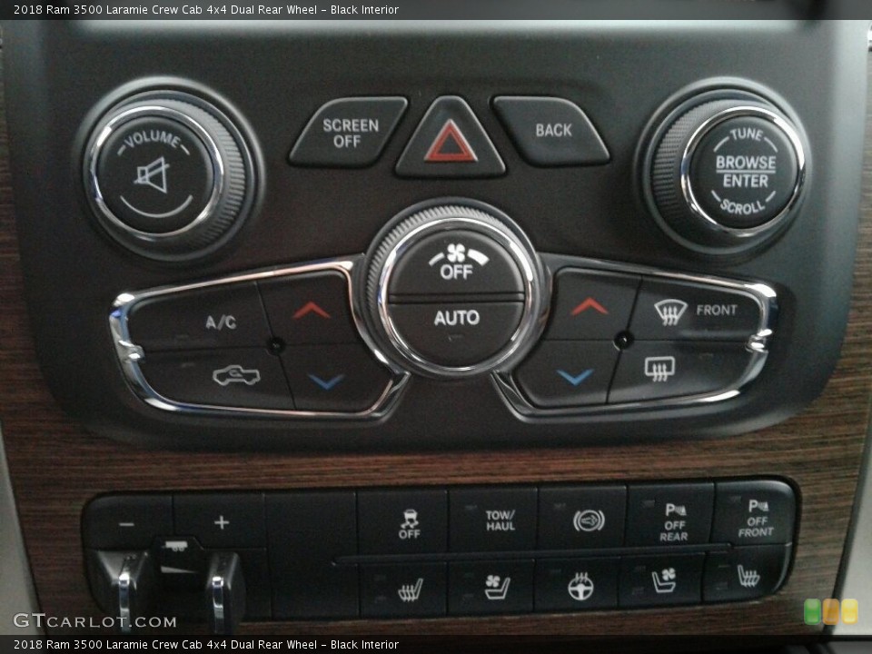 Black Interior Controls for the 2018 Ram 3500 Laramie Crew Cab 4x4 Dual Rear Wheel #123758030