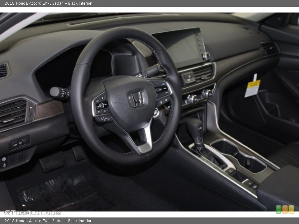 Black Interior Dashboard for the 2018 Honda Accord EX-L Sedan #123758453