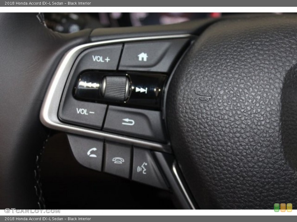 Black Interior Controls for the 2018 Honda Accord EX-L Sedan #123758471