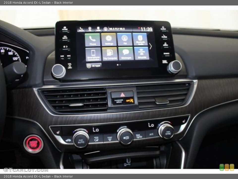 Black Interior Controls for the 2018 Honda Accord EX-L Sedan #123758498