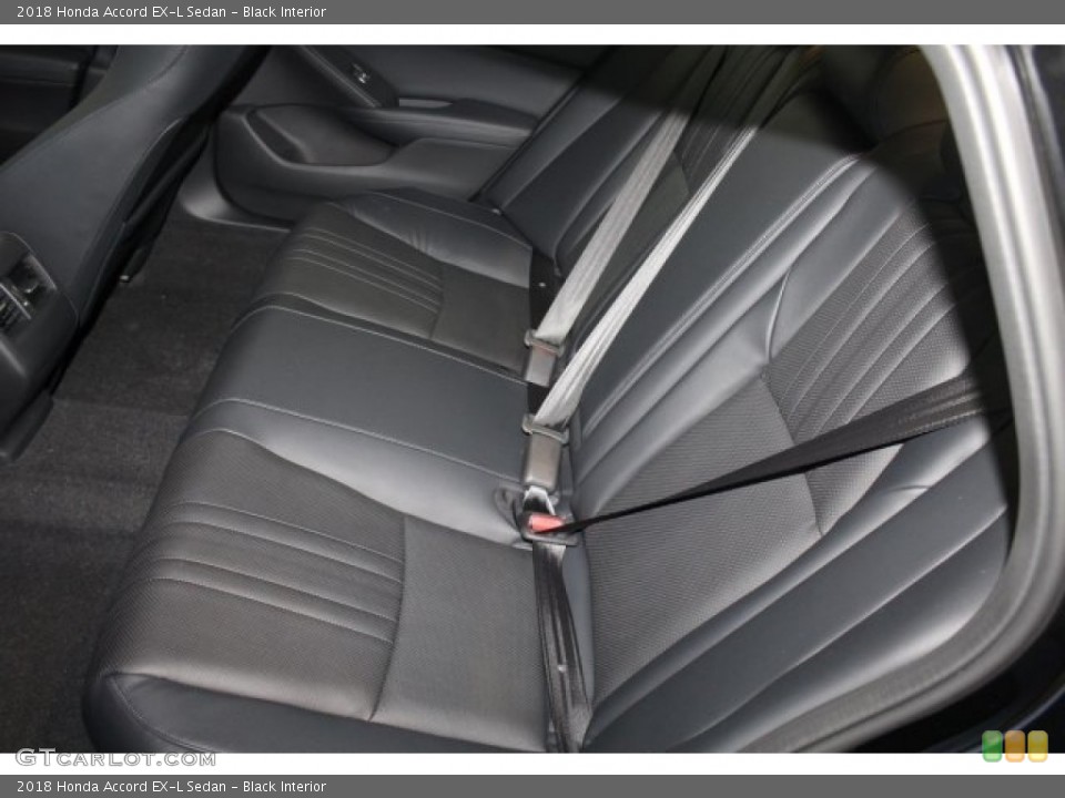 Black Interior Rear Seat for the 2018 Honda Accord EX-L Sedan #123758600
