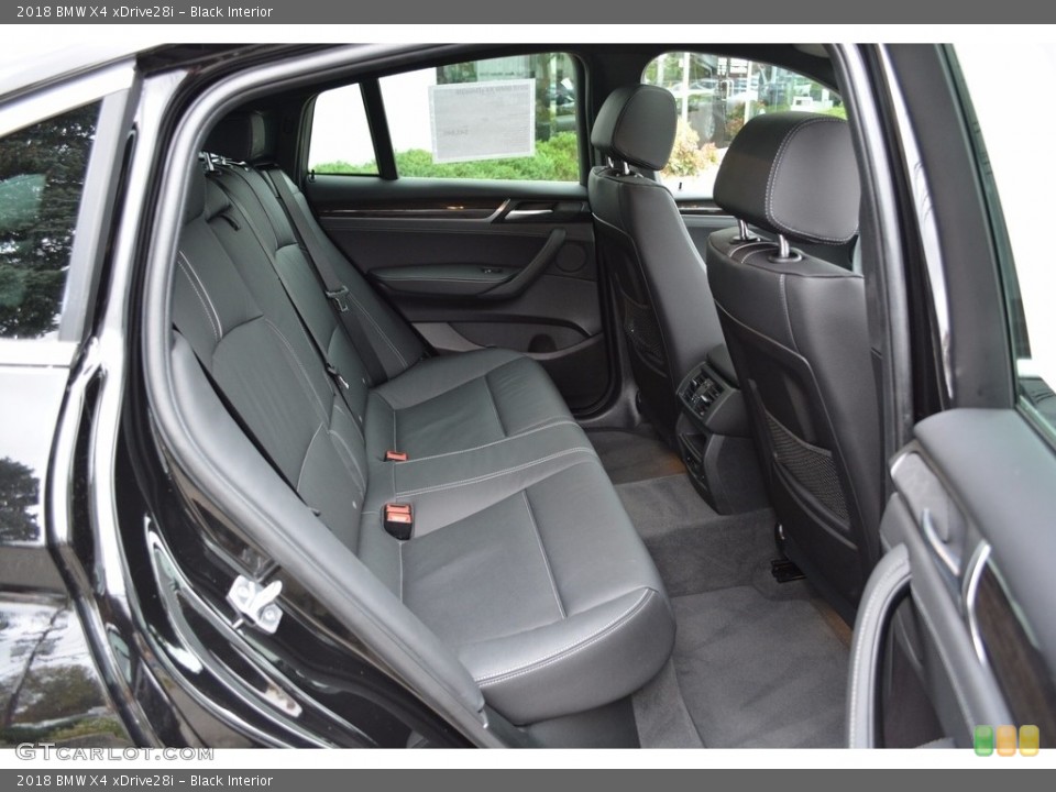 Black Interior Rear Seat for the 2018 BMW X4 xDrive28i #123763580