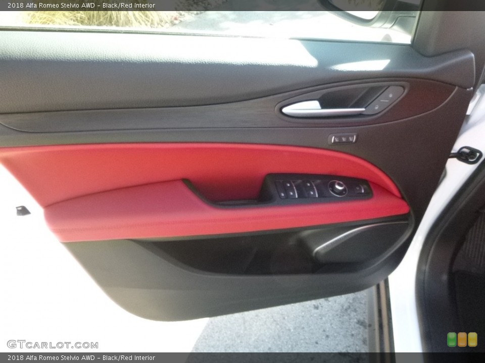 Black/Red Interior Door Panel for the 2018 Alfa Romeo Stelvio AWD #123779137