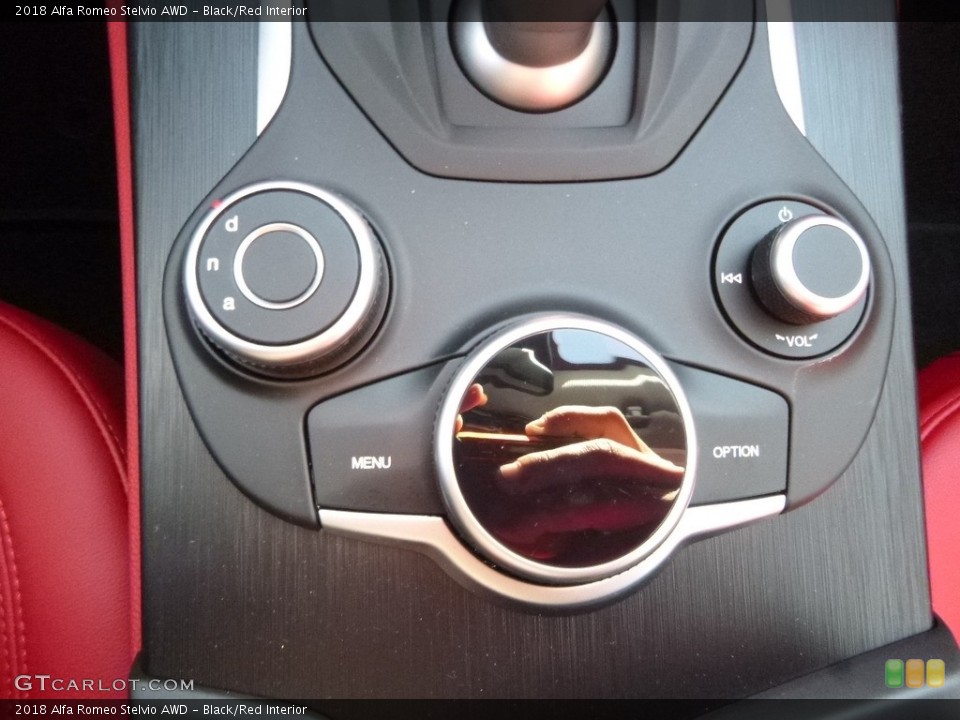 Black/Red Interior Controls for the 2018 Alfa Romeo Stelvio AWD #123779359