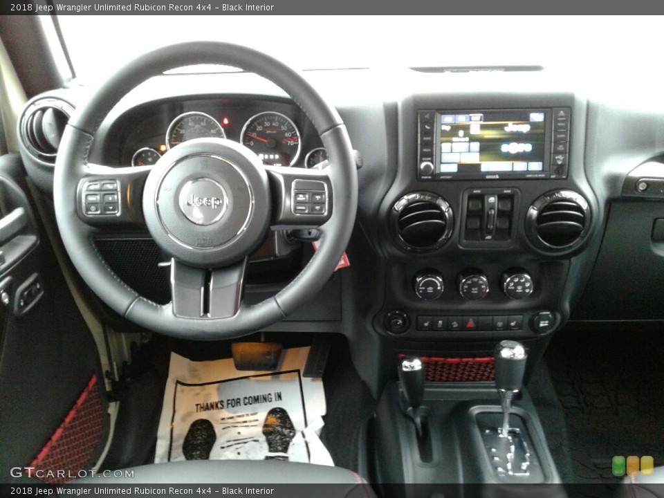 Black Interior Dashboard for the 2018 Jeep Wrangler Unlimited Rubicon Recon 4x4 #123786847