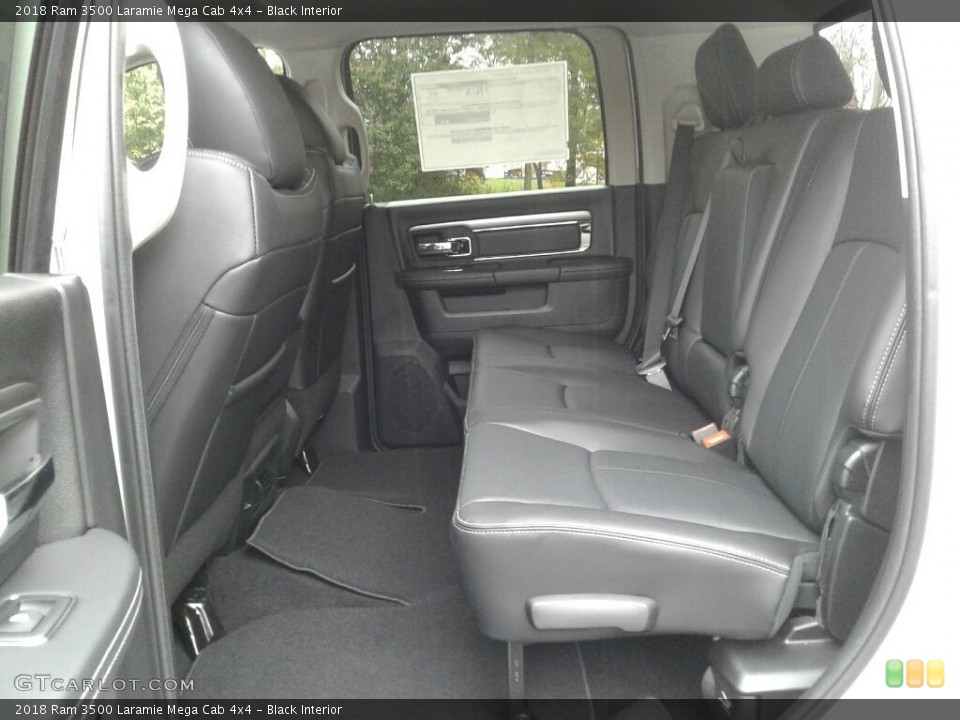 Black Interior Rear Seat for the 2018 Ram 3500 Laramie Mega Cab 4x4 #123787897