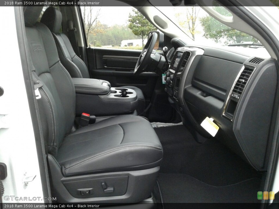 Black Interior Front Seat for the 2018 Ram 3500 Laramie Mega Cab 4x4 #123787939