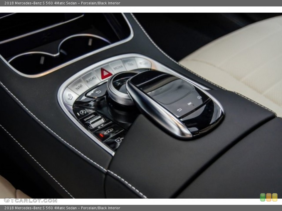Porcelain/Black Interior Controls for the 2018 Mercedes-Benz S 560 4Matic Sedan #123790845