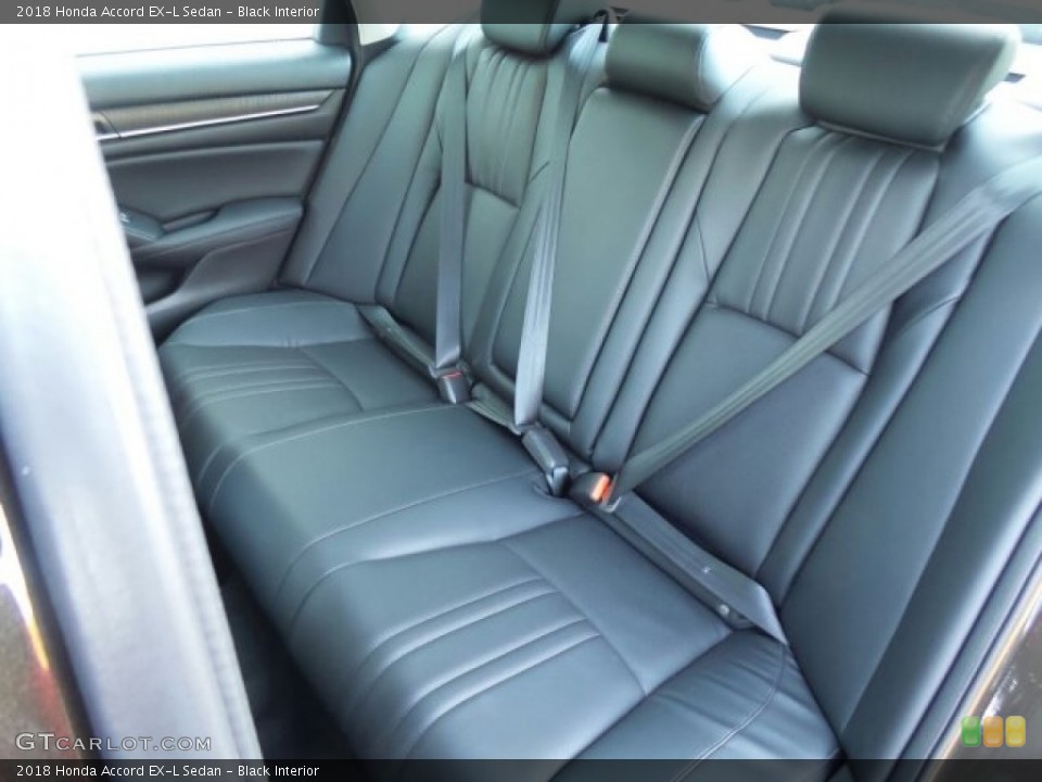 Black Interior Rear Seat for the 2018 Honda Accord EX-L Sedan #123795390