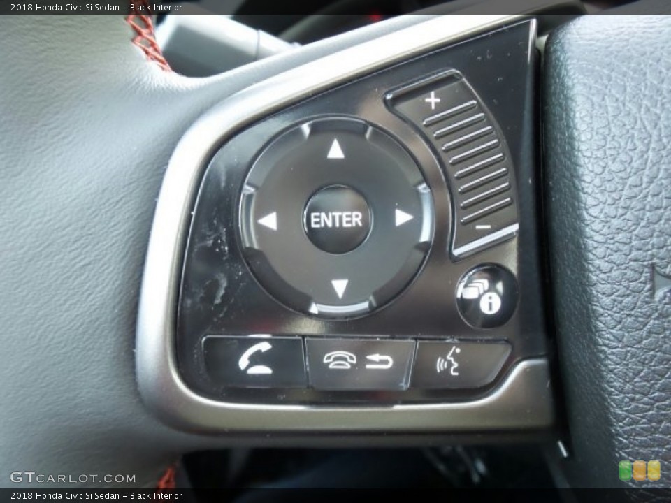 Black Interior Controls for the 2018 Honda Civic Si Sedan #123799491