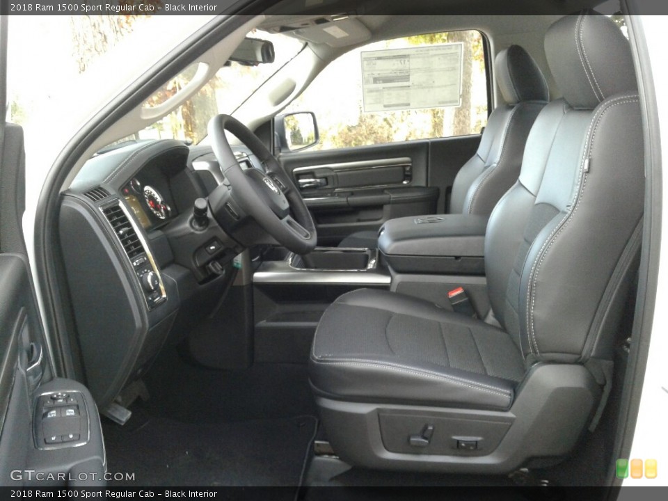 Black Interior Front Seat for the 2018 Ram 1500 Sport Regular Cab #123807252