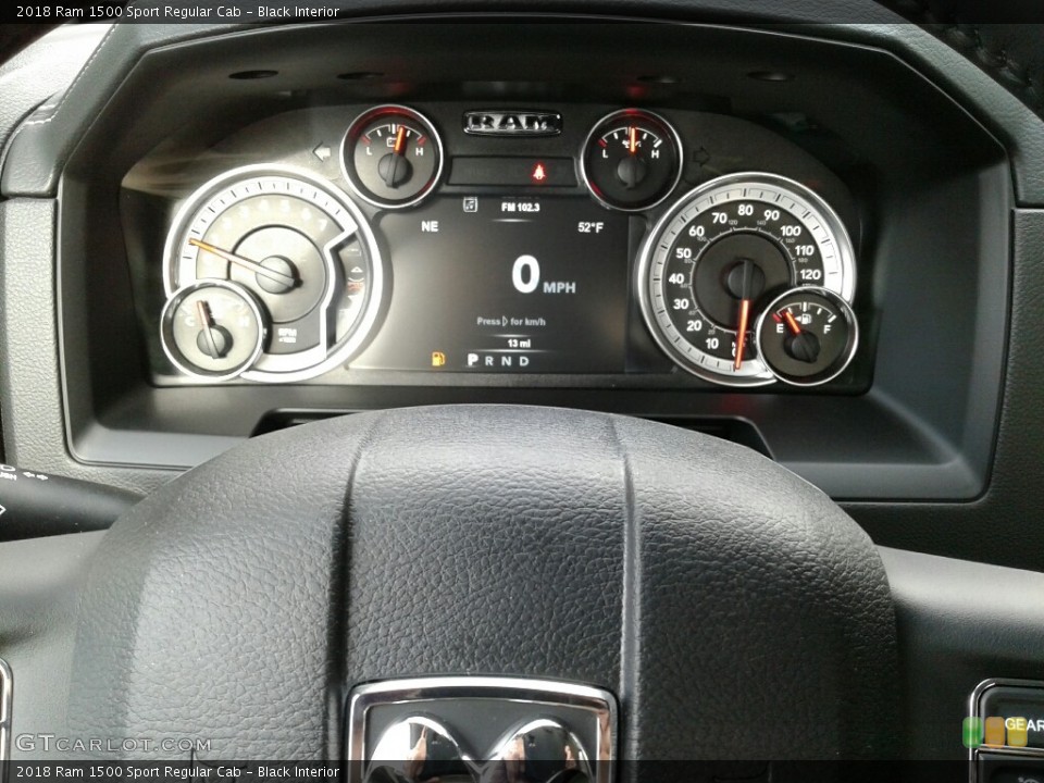 Black Interior Gauges for the 2018 Ram 1500 Sport Regular Cab #123807492