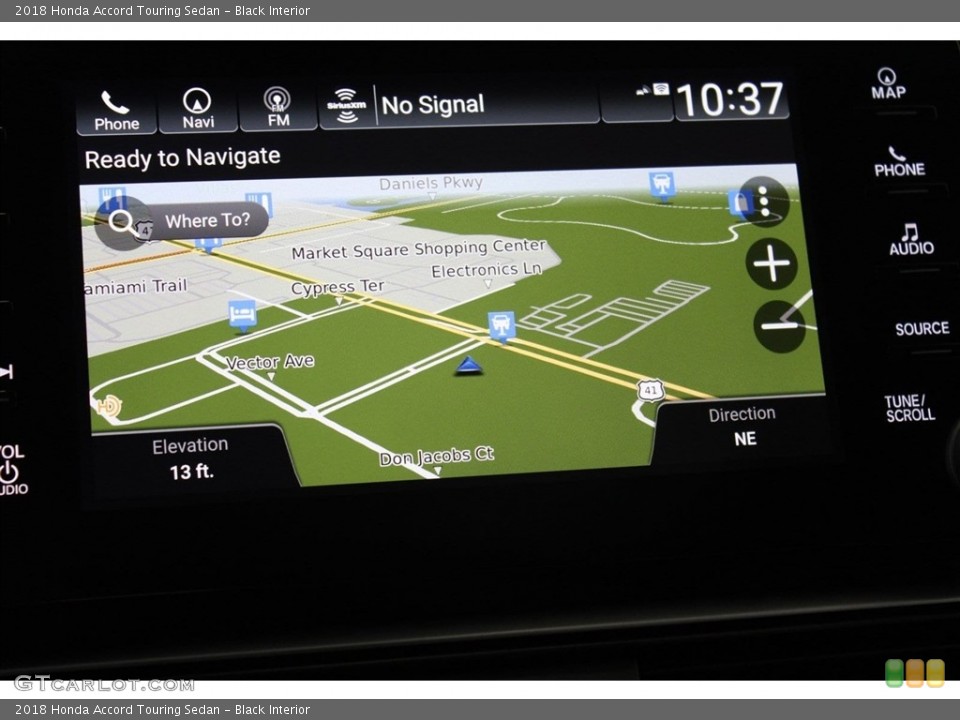 Black Interior Navigation for the 2018 Honda Accord Touring Sedan #123807669
