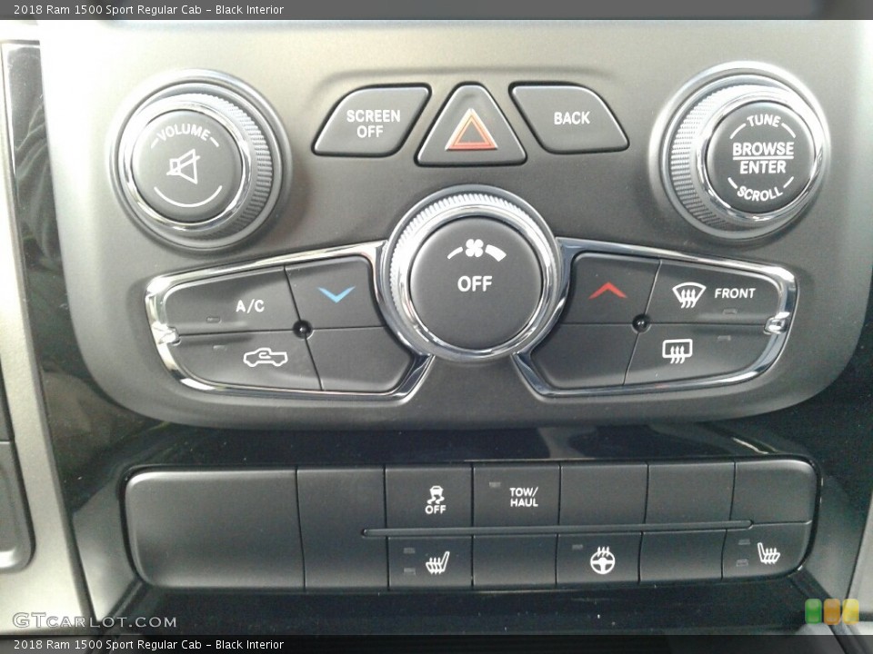 Black Interior Controls for the 2018 Ram 1500 Sport Regular Cab #123807716
