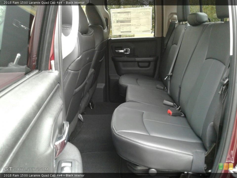 Black Interior Rear Seat for the 2018 Ram 1500 Laramie Quad Cab 4x4 #123808206