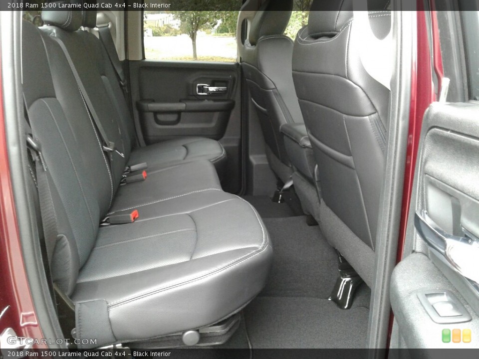 Black Interior Rear Seat for the 2018 Ram 1500 Laramie Quad Cab 4x4 #123808263