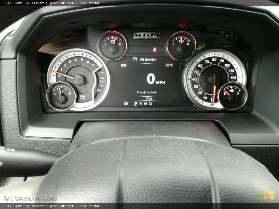 Black Interior Gauges for the 2018 Ram 1500 Laramie Quad Cab 4x4 #123808404