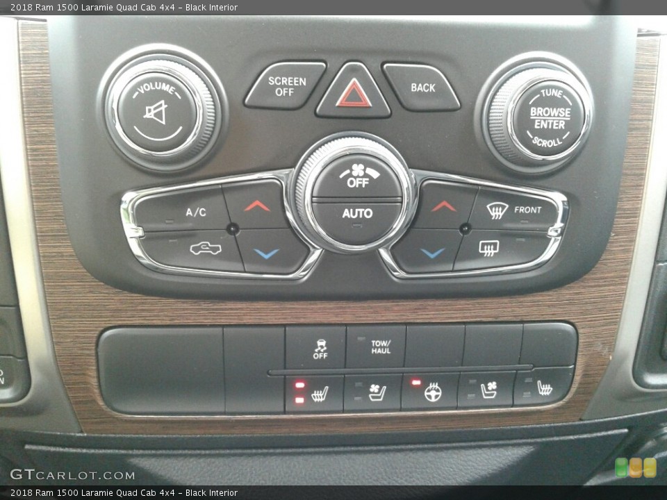 Black Interior Controls for the 2018 Ram 1500 Laramie Quad Cab 4x4 #123808620