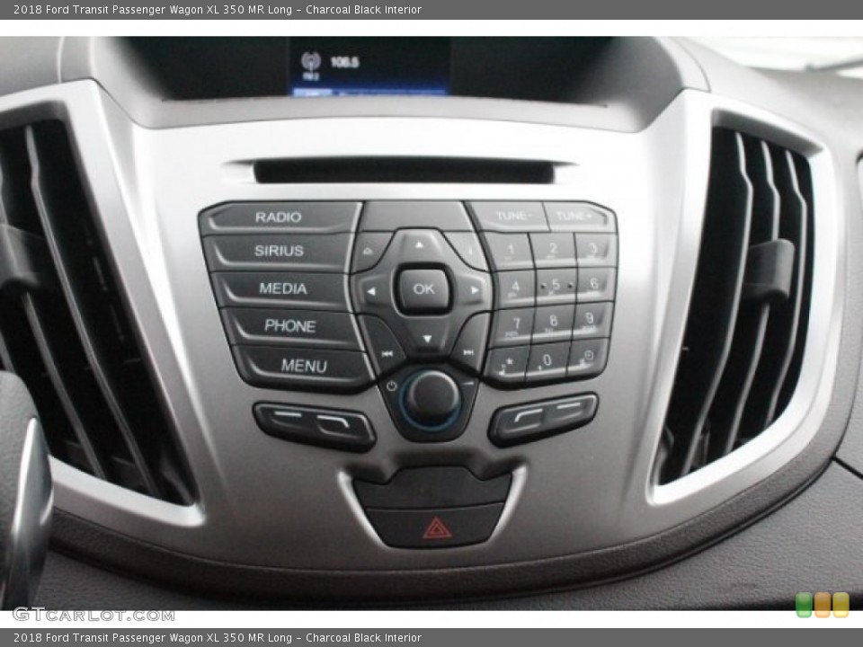 Charcoal Black Interior Controls for the 2018 Ford Transit Passenger Wagon XL 350 MR Long #123809925
