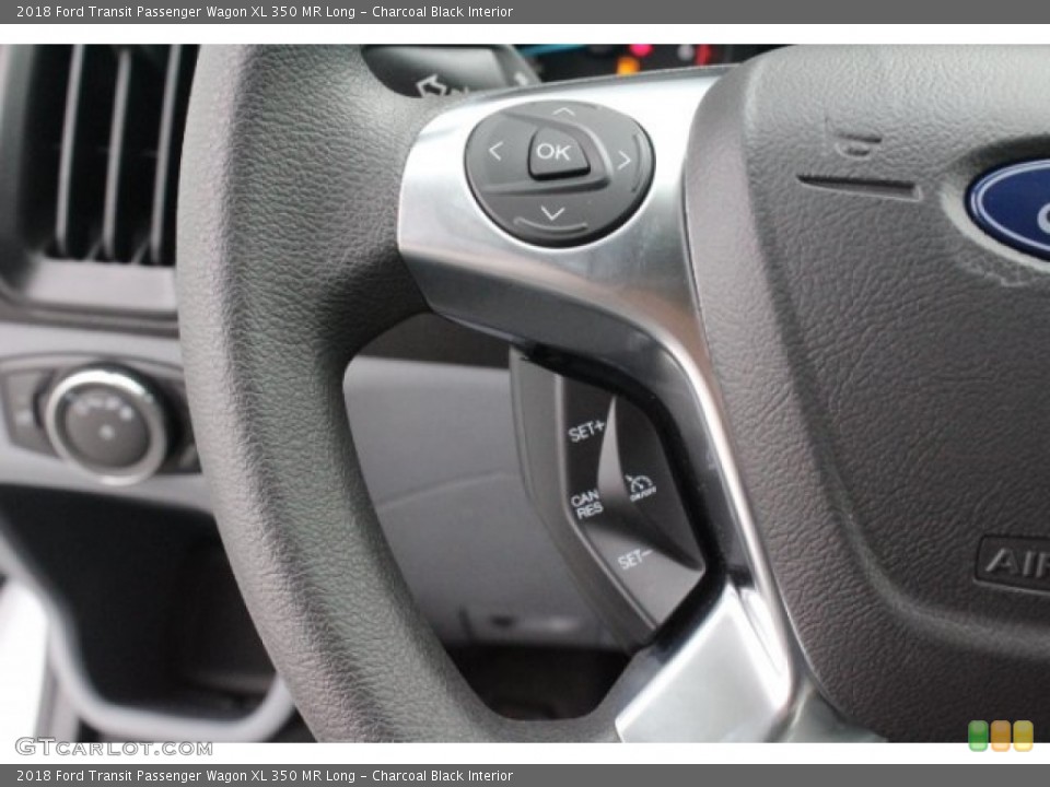 Charcoal Black Interior Controls for the 2018 Ford Transit Passenger Wagon XL 350 MR Long #123809955