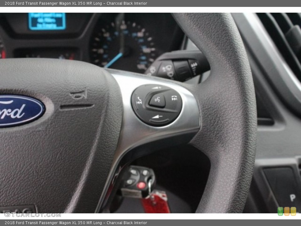 Charcoal Black Interior Controls for the 2018 Ford Transit Passenger Wagon XL 350 MR Long #123809970