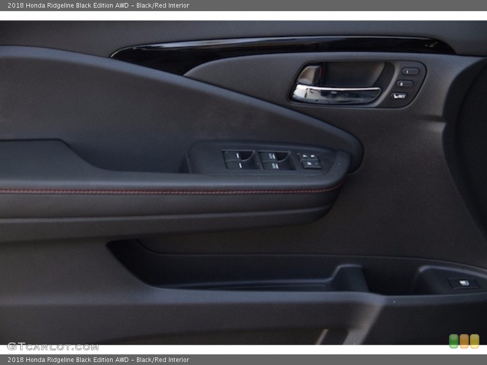 Black/Red Interior Door Panel for the 2018 Honda Ridgeline Black Edition AWD #123828501