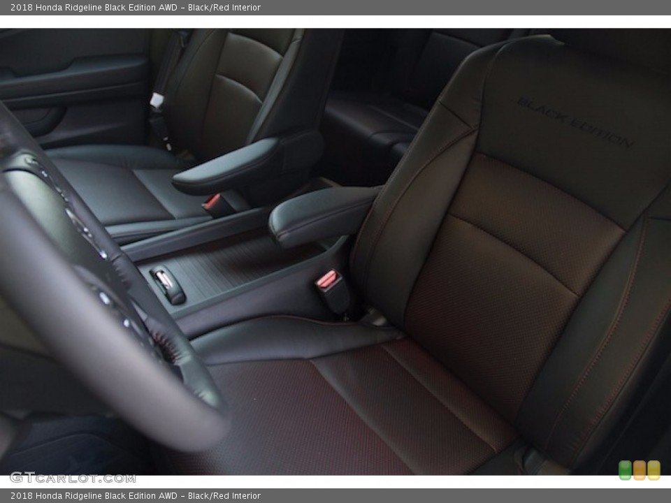 Black/Red Interior Front Seat for the 2018 Honda Ridgeline Black Edition AWD #123828573