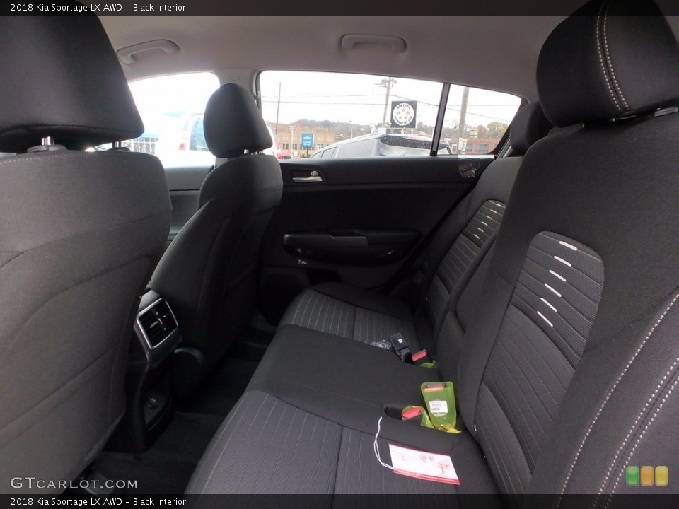 Black Interior Rear Seat for the 2018 Kia Sportage LX AWD #123828966