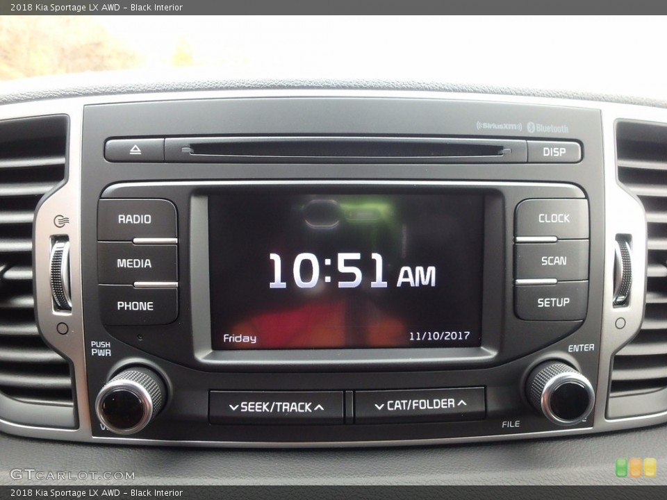 Black Interior Controls for the 2018 Kia Sportage LX AWD #123829212