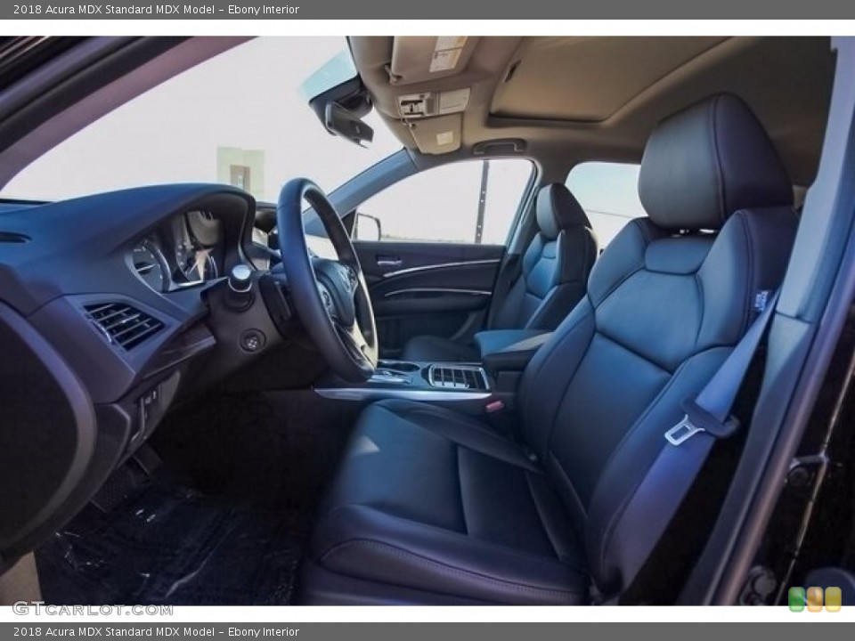 Ebony Interior Front Seat for the 2018 Acura MDX  #123830274