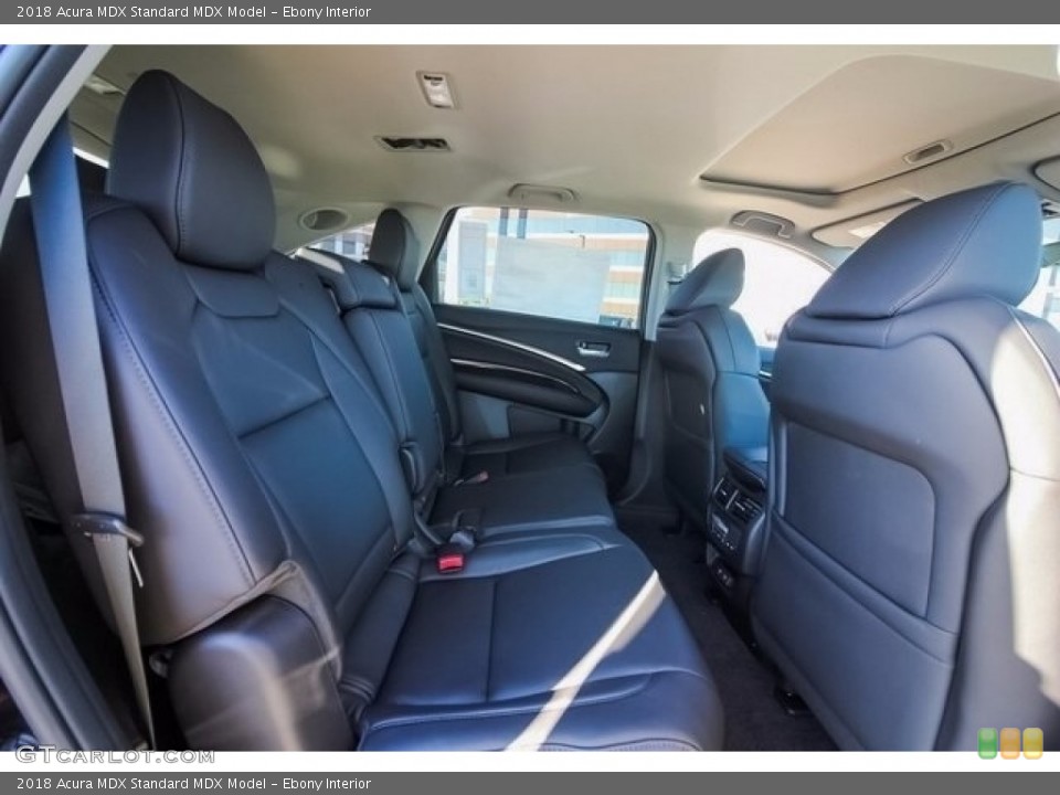 Ebony Interior Rear Seat for the 2018 Acura MDX  #123830409