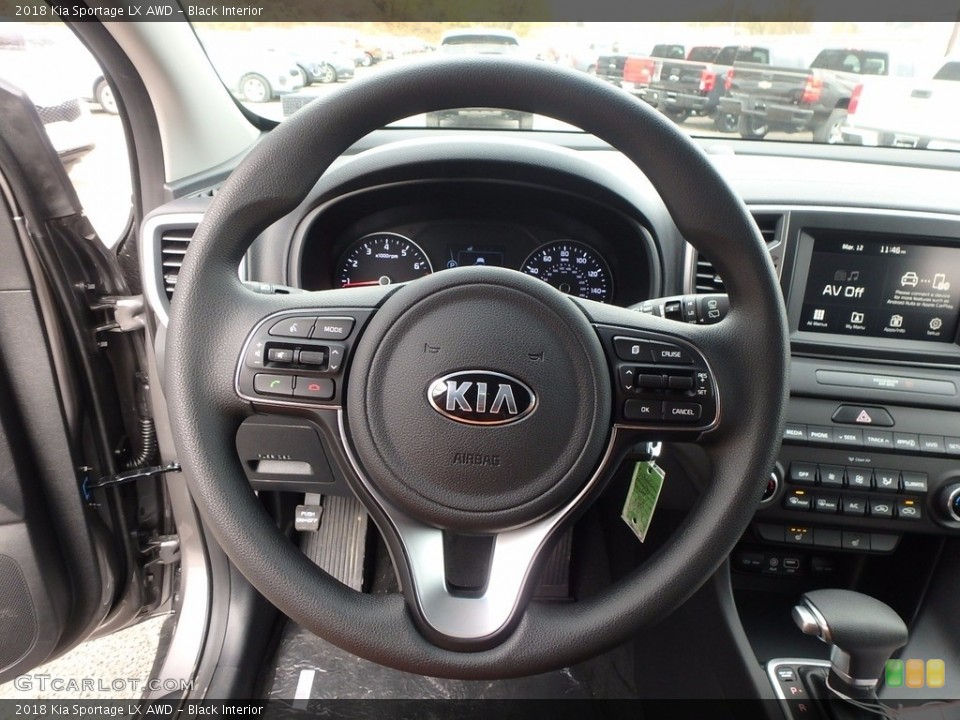 Black Interior Steering Wheel for the 2018 Kia Sportage LX AWD #123831096