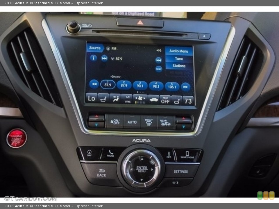 Espresso Interior Controls for the 2018 Acura MDX  #123832299