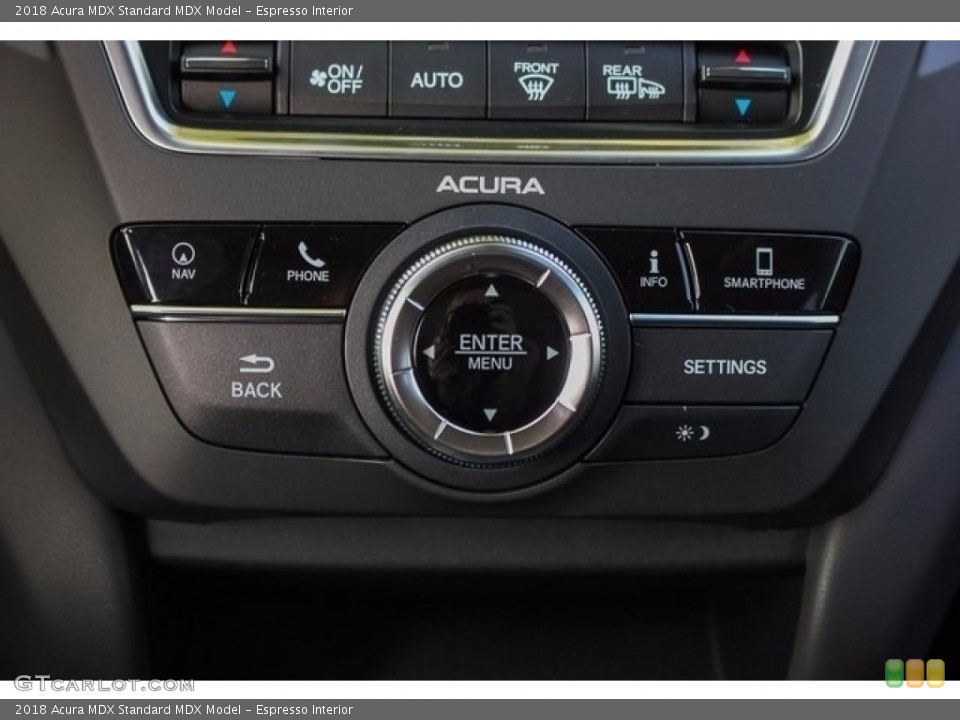 Espresso Interior Controls for the 2018 Acura MDX  #123832314