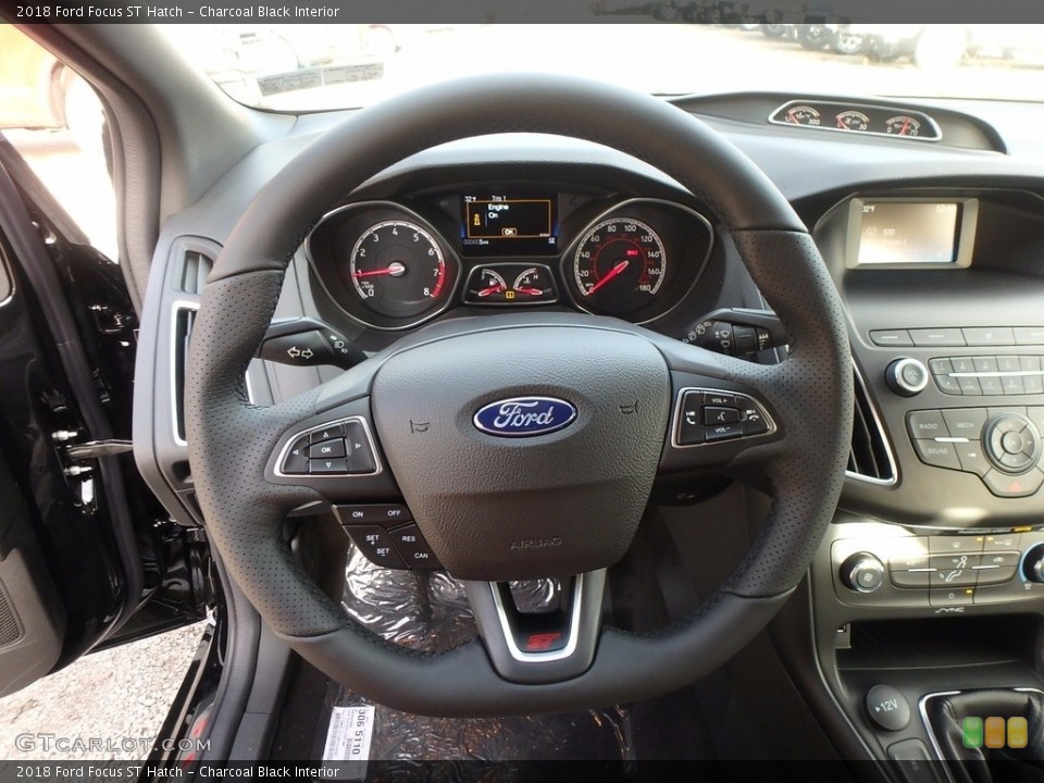 Charcoal Black Interior Steering Wheel for the 2018 Ford Focus ST Hatch #123843156